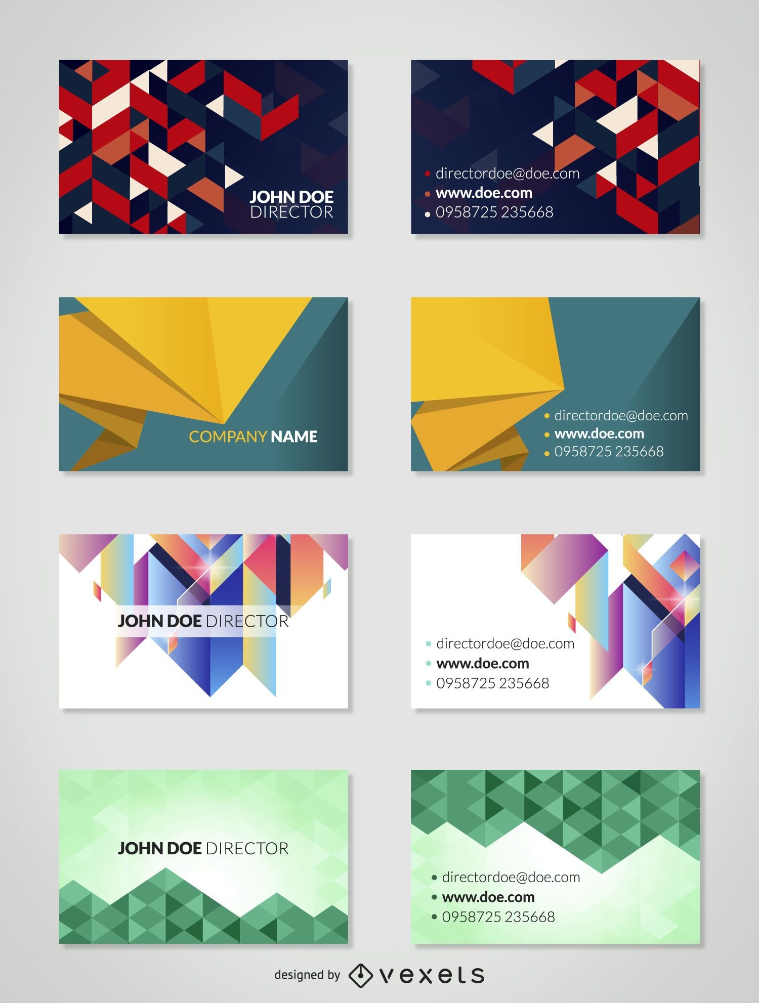Geometric business card pack