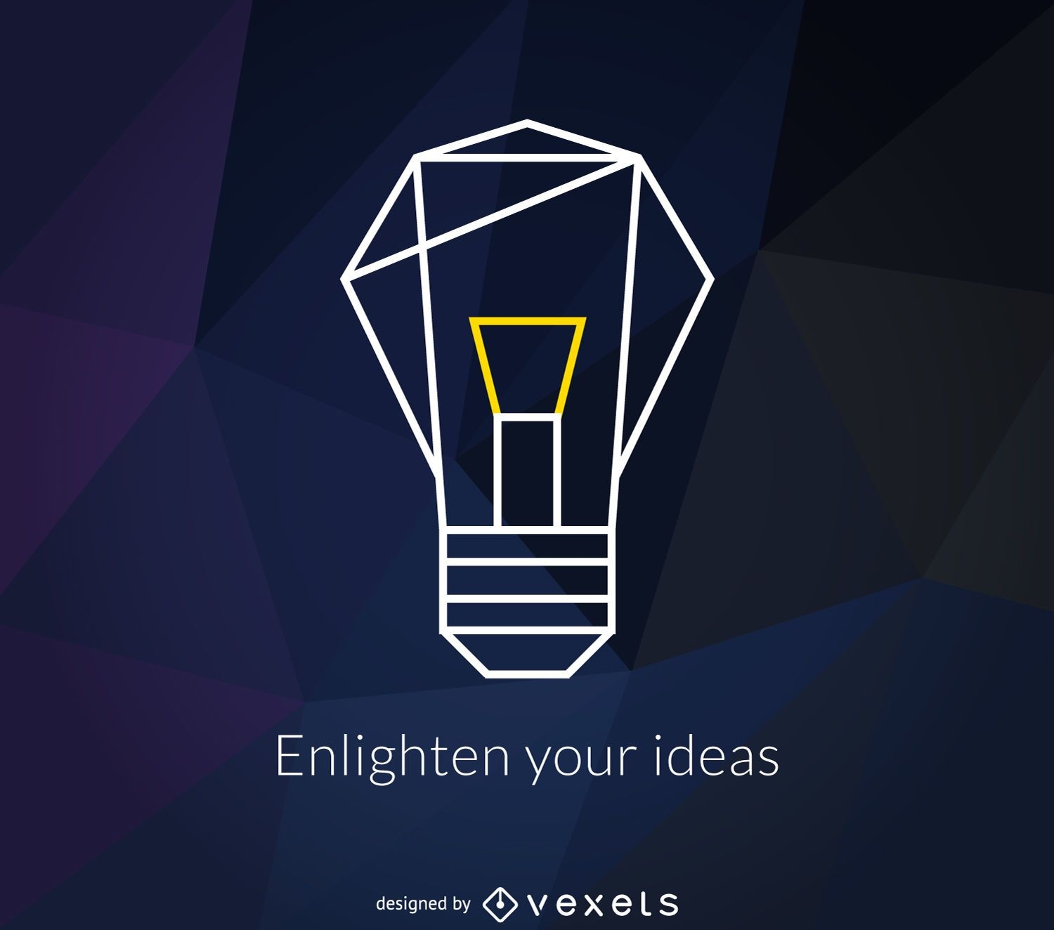 Polygonal Light Bulb Logo Vector Download