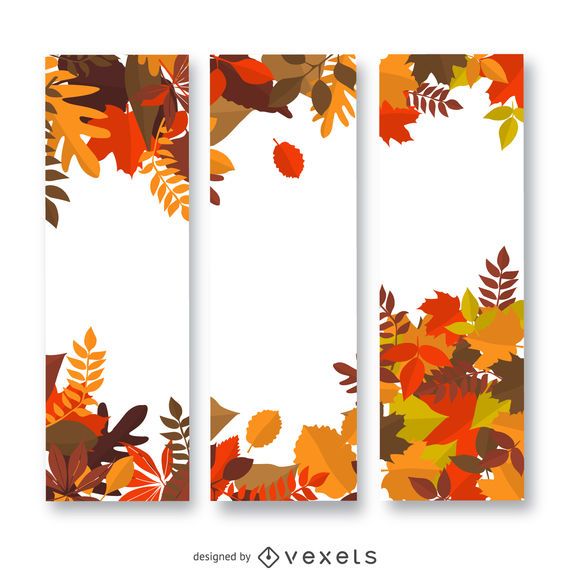 Autumn leaves vertical banner Autumn leaves vertical banner