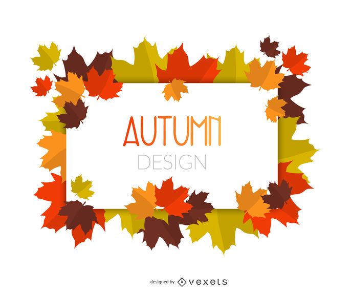 Autumn leaves frame Autumn leaves frame