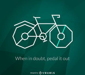 Vetor de bicicleta poligonal