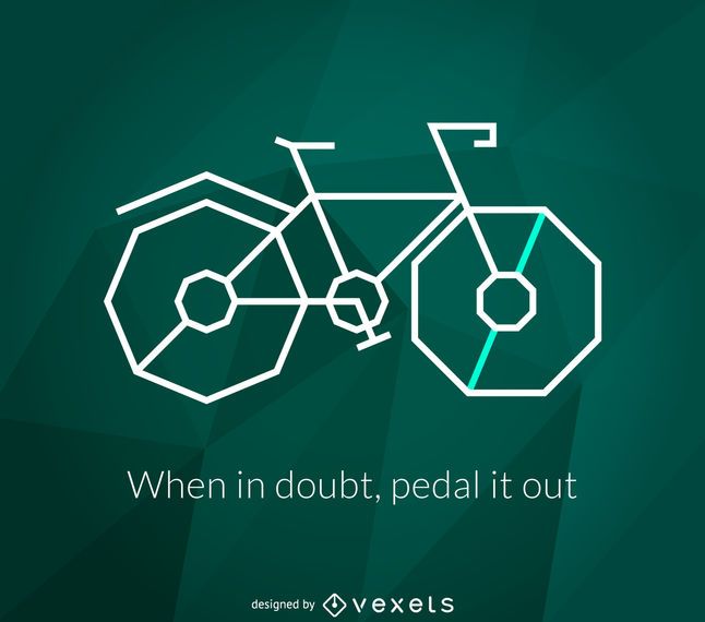 Polygonal bike poster Polygonal bike poster