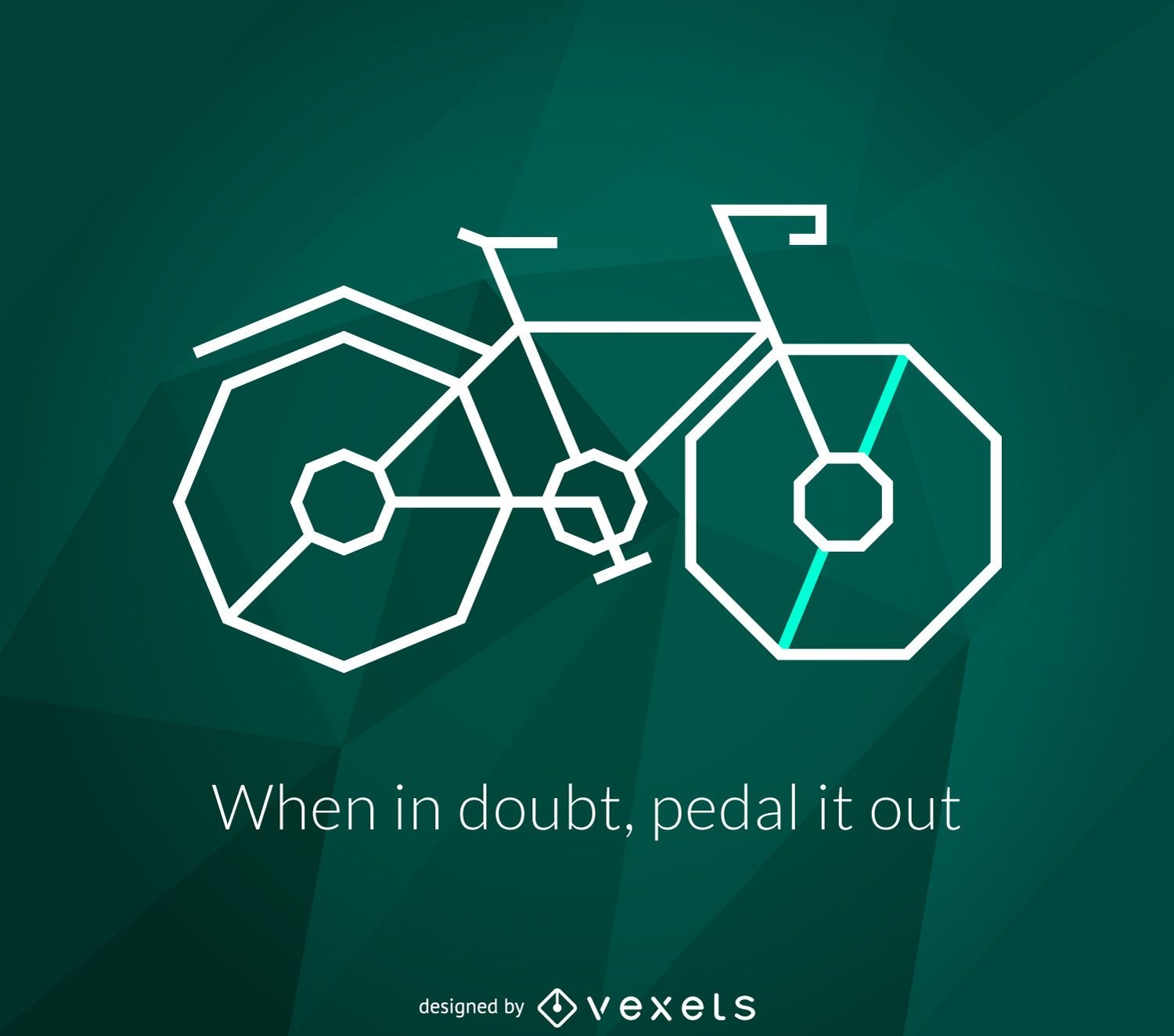 P?ster poligonal de bicicleta