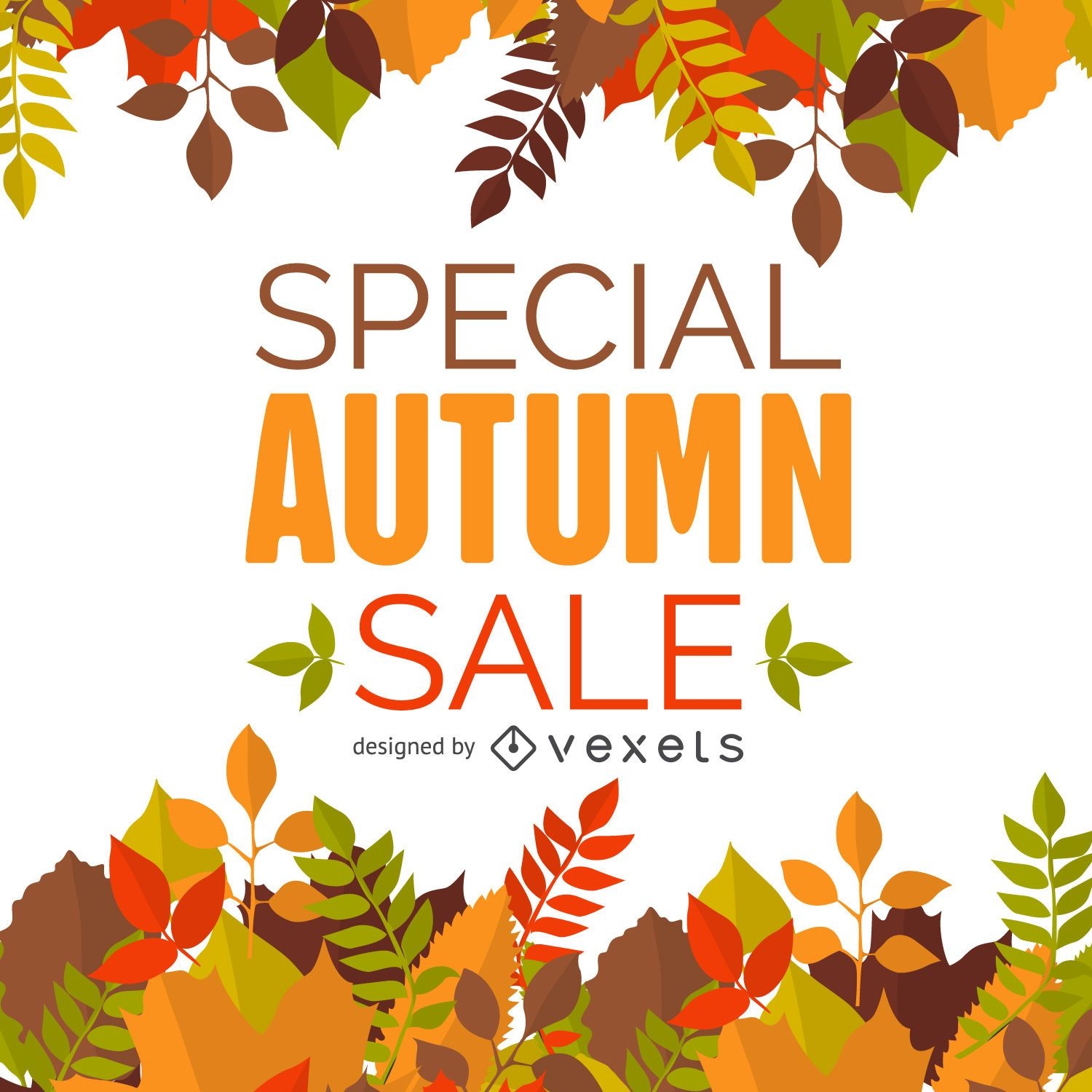 Autumn sale frame banner