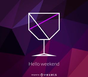 Polygonal cocktail logo