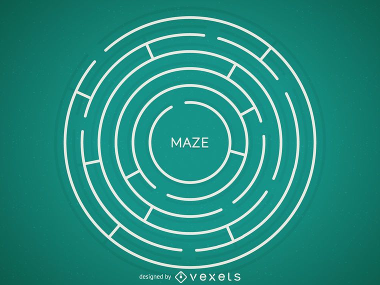 Round maze illustration Round maze illustration