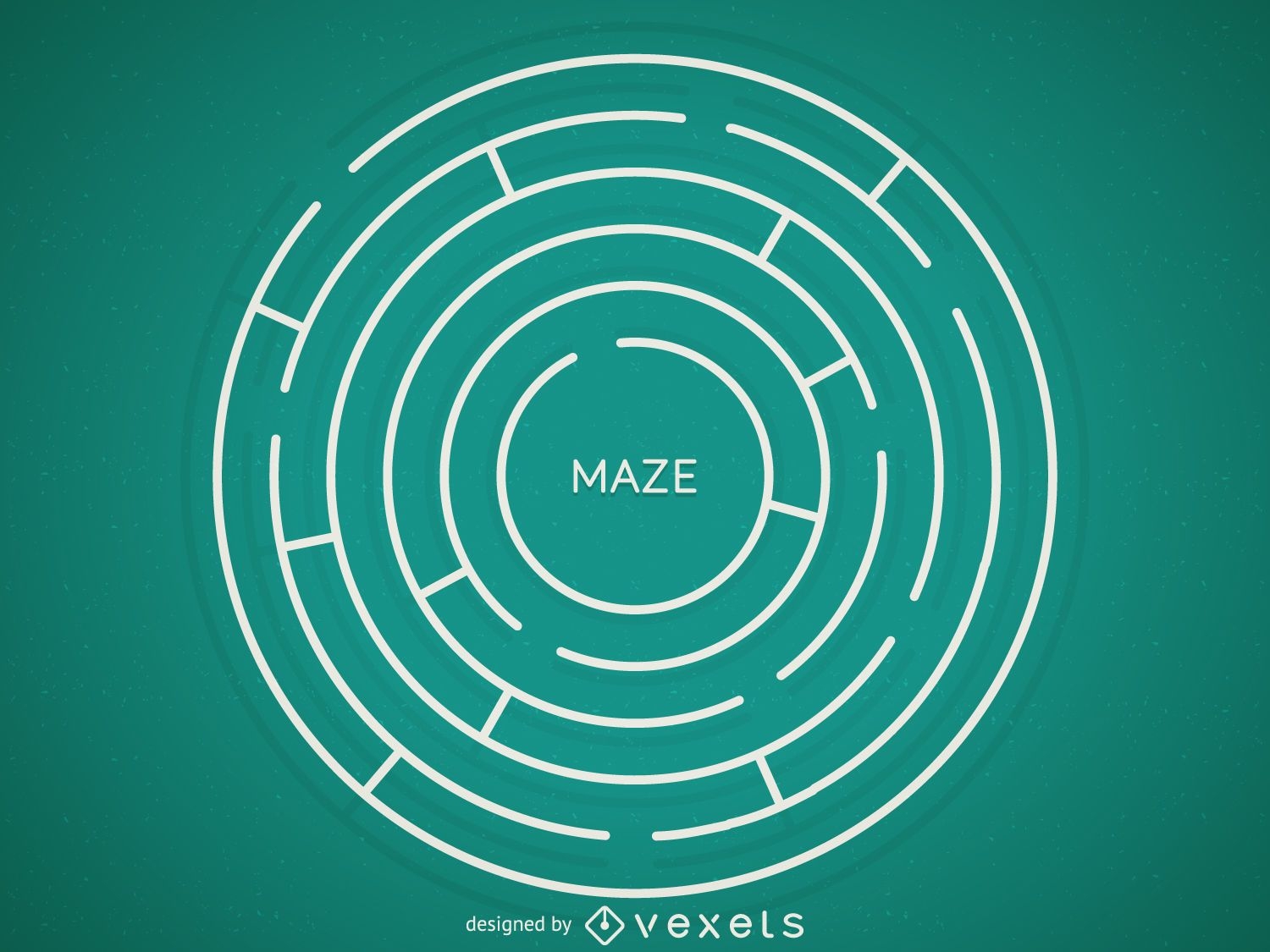 Round maze illustration