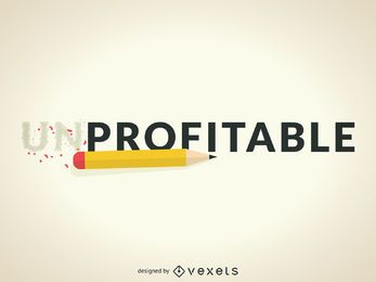 Unrentable bis profitable Illustration