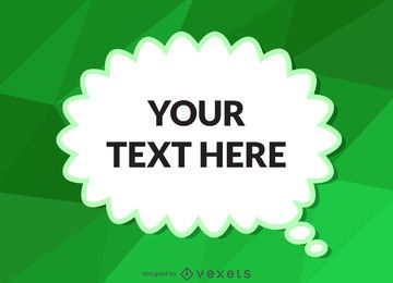 Speech bubble with shadows