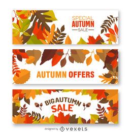 Herbst Verkauf Banner Set