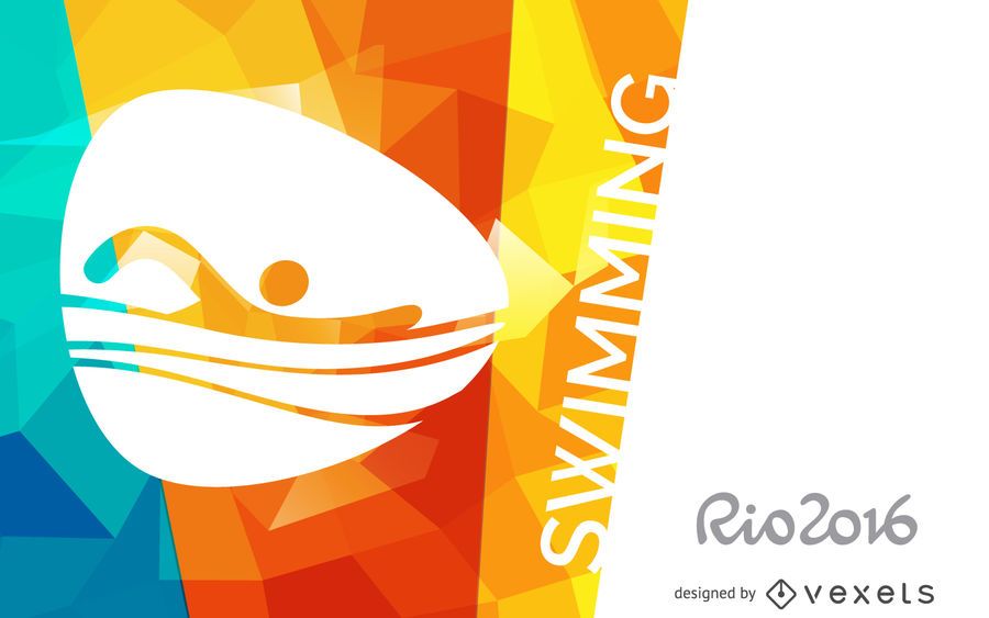 Banner de natação Rio 2016 Banner de natação Rio 2016