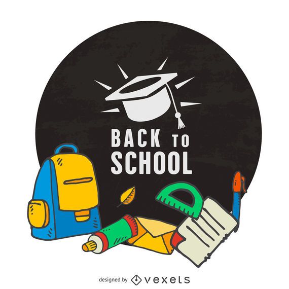 Back to school label frame Back to school label frame