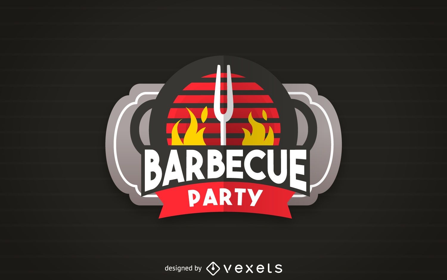 Barbecue party label