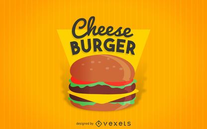 Etiqueta de hamburguesa de queso Etiqueta de hamburguesa de queso