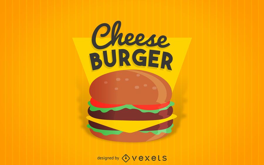 Rótulo de hamburguer de queijo Rótulo de hamburguer de queijo
