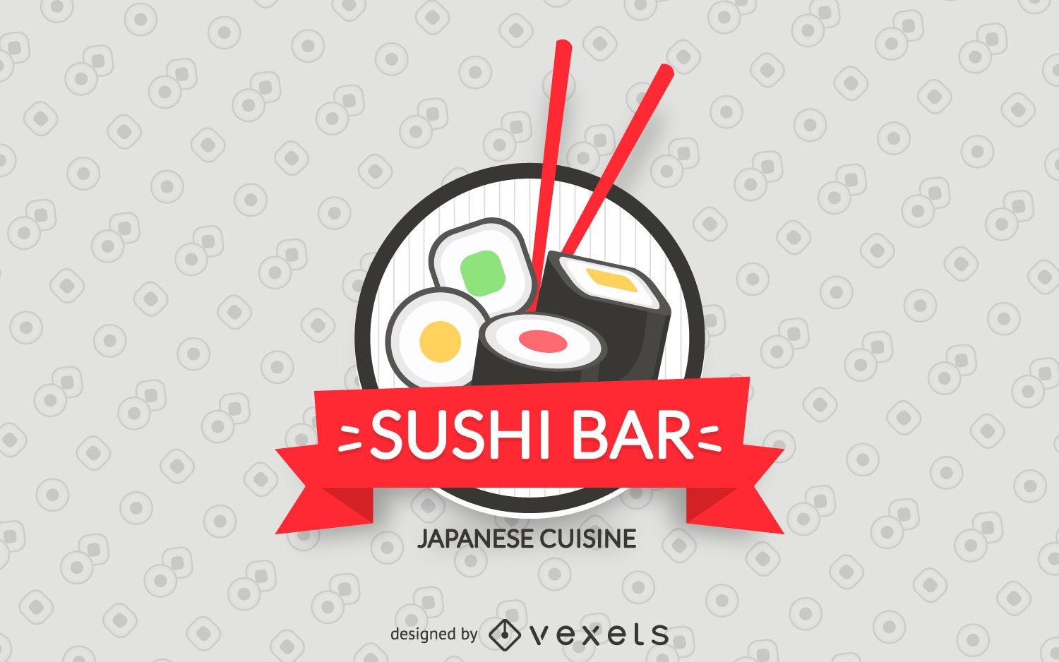 Etiqueta de barra de sushi
