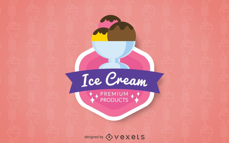 Ice cream logo badge Ice cream logo badge