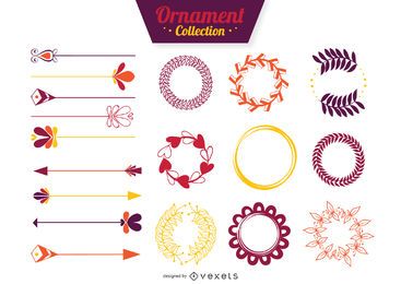 Flat ornament collection
