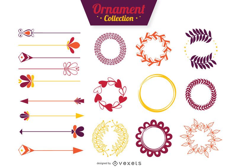 Flat ornament collection Flat ornament collection