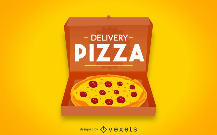 Flat pizza logo badge Flat pizza logo badge
