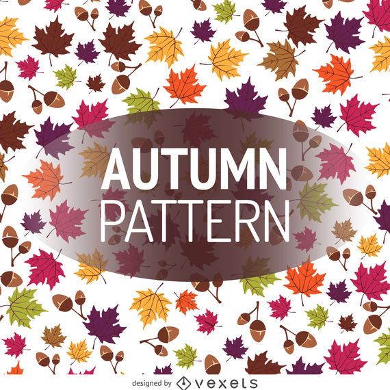 Autumn leaves and acorns pattern Autumn leaves and acorns pattern