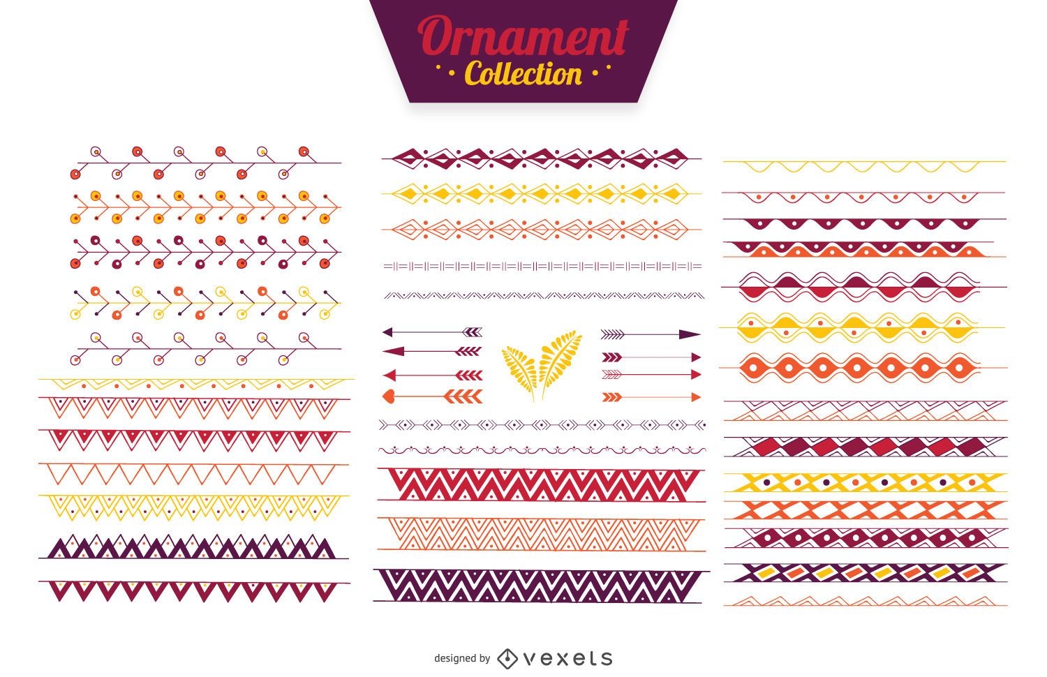 Ornamental dividers ribbons collection