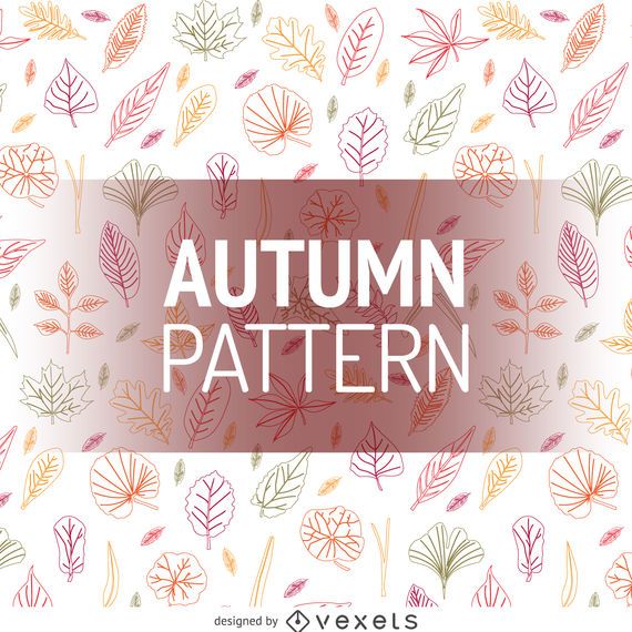 Autumn leaves outline pattern Autumn leaves outline pattern