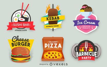 Fast food label set