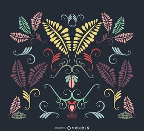 Leaves and swirls collection