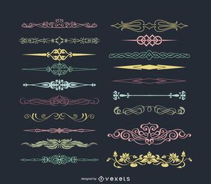 Colección de separadores ornamentales