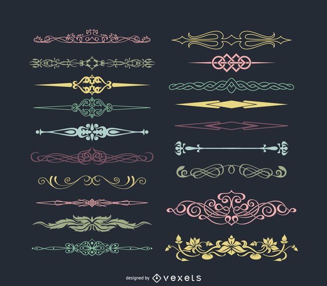 Ornamental dividers collection Ornamental dividers collection