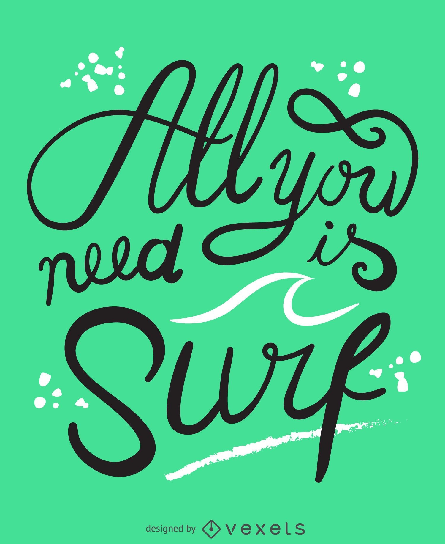 Alles, was Sie brauchen, ist ein Surf-Poster