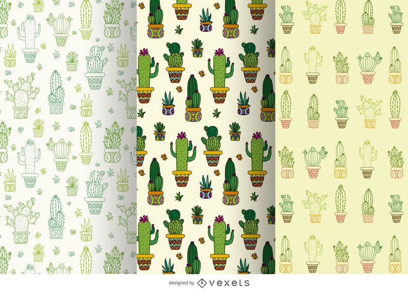 Conjunto de patrones de cactus Conjunto de patrones de cactus