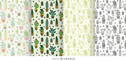 Collection of cactus patterns