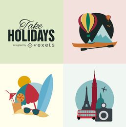 Flat holidays illustration Flat holidays illustration