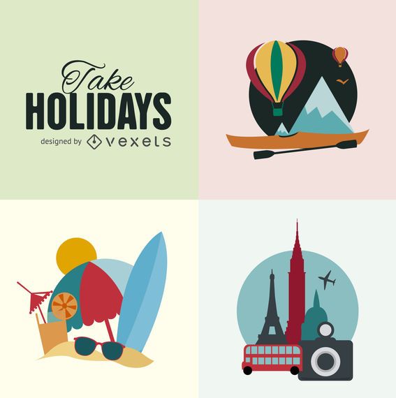 Flat holidays illustration Flat holidays illustration