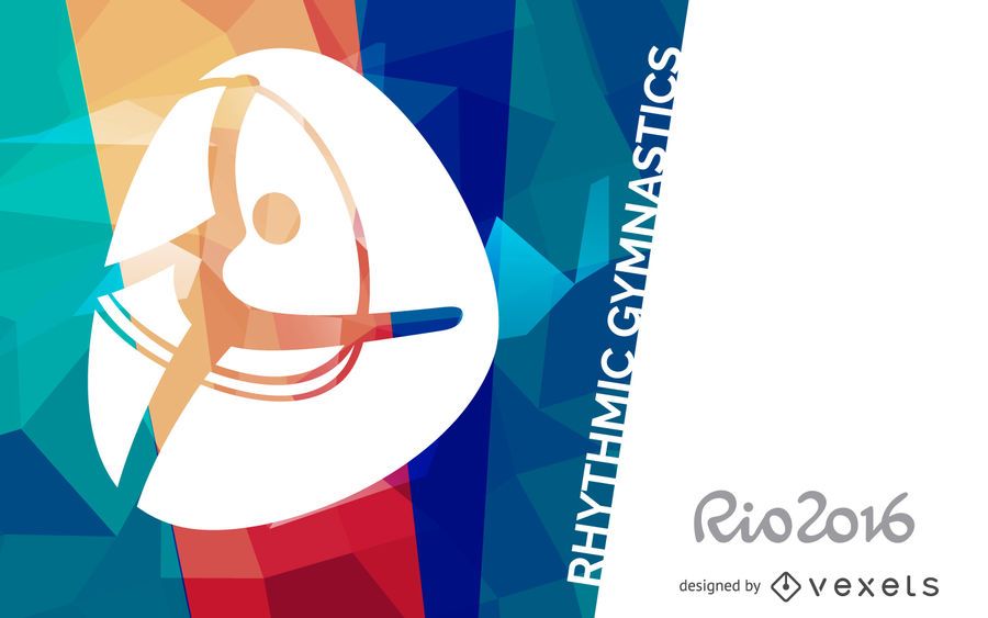 Cartaz de ginástica rítmica Rio 2016 Cartaz de ginástica rítmica Rio 2016