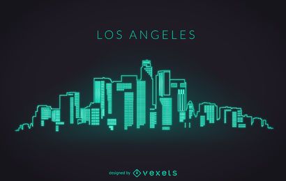 Los Angeles neon skyline Los Angeles neon skyline