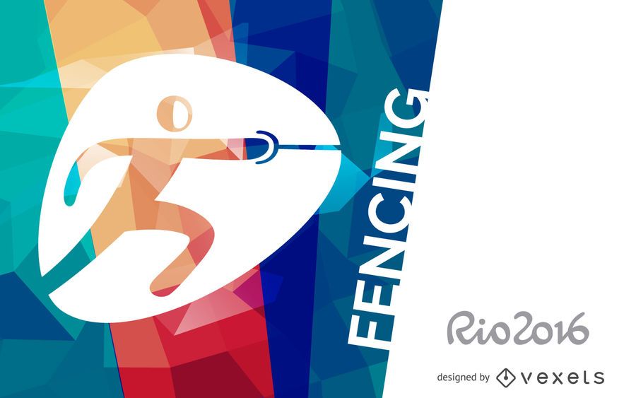 Banner de esgrima do Rio 2016 Banner de esgrima do Rio 2016