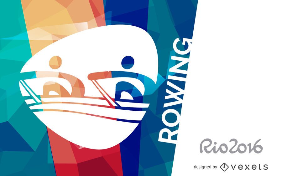 Rio 2016 rowing poster Rio 2016 rowing poster