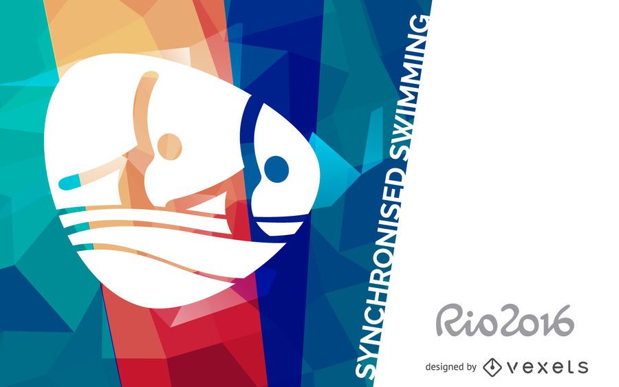 Rio 2016 synchronised swimming poster Rio 2016 synchronised swimming poster