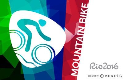 Banner de bicicleta de montaña Rio 2016
