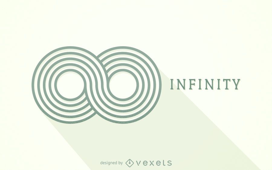 Striped infinity logo template Striped infinity logo template