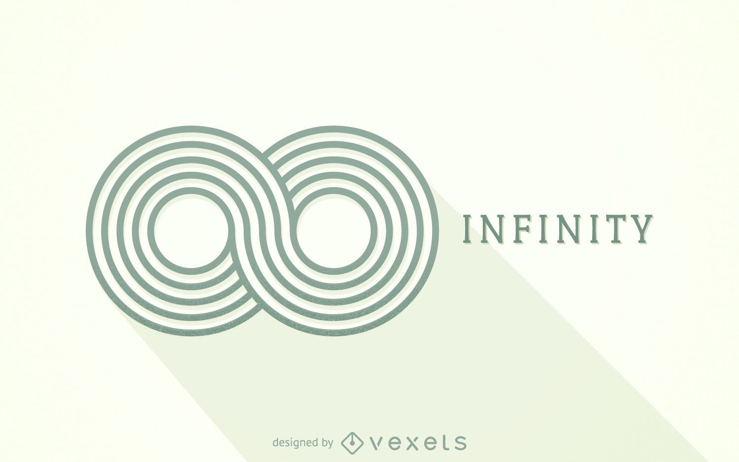 Striped infinity logo template