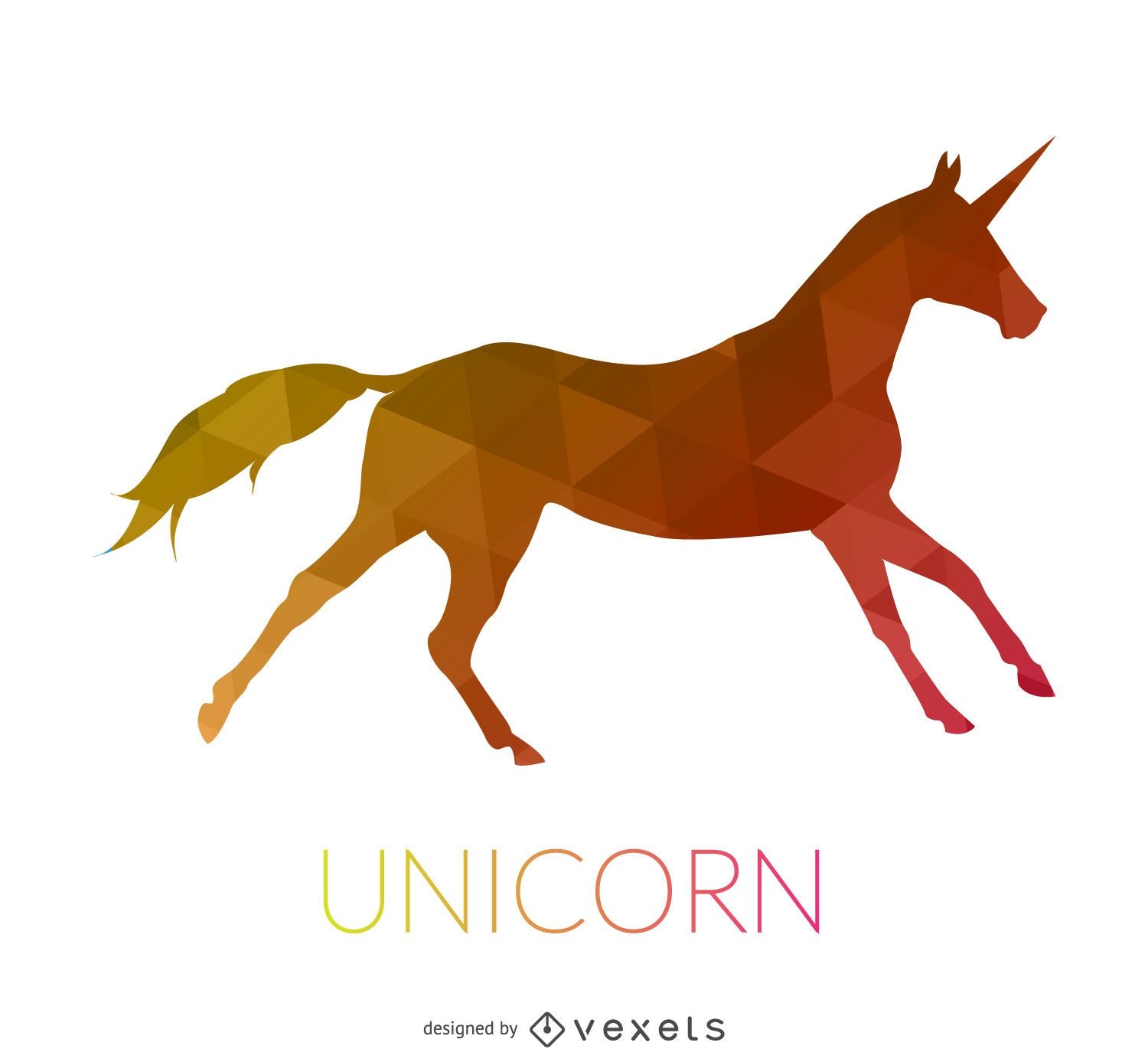 Running unicorn illustration
