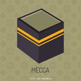 Kaaba en la ilustración de La Meca
