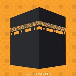 Flache Kaaba Illustration