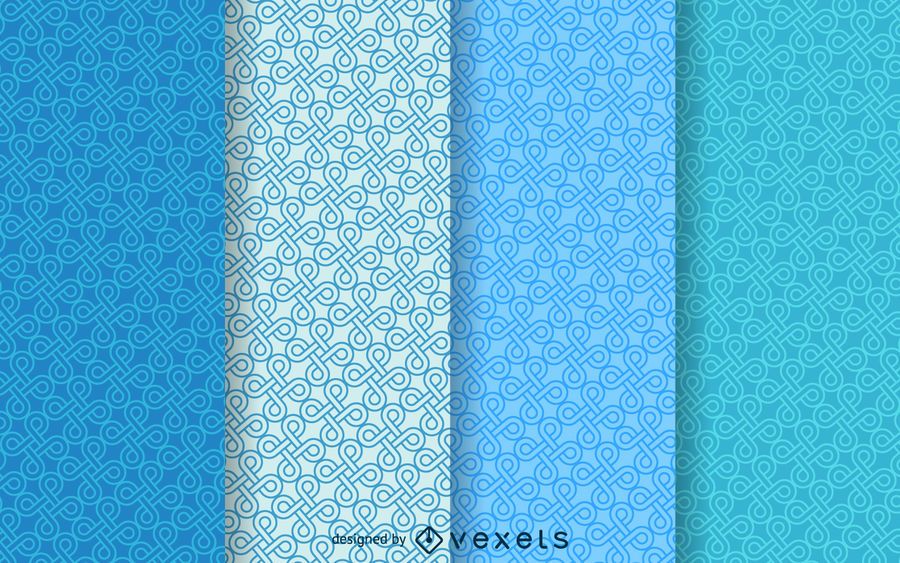 Looped square infinity pattern set Looped square infinity pattern set