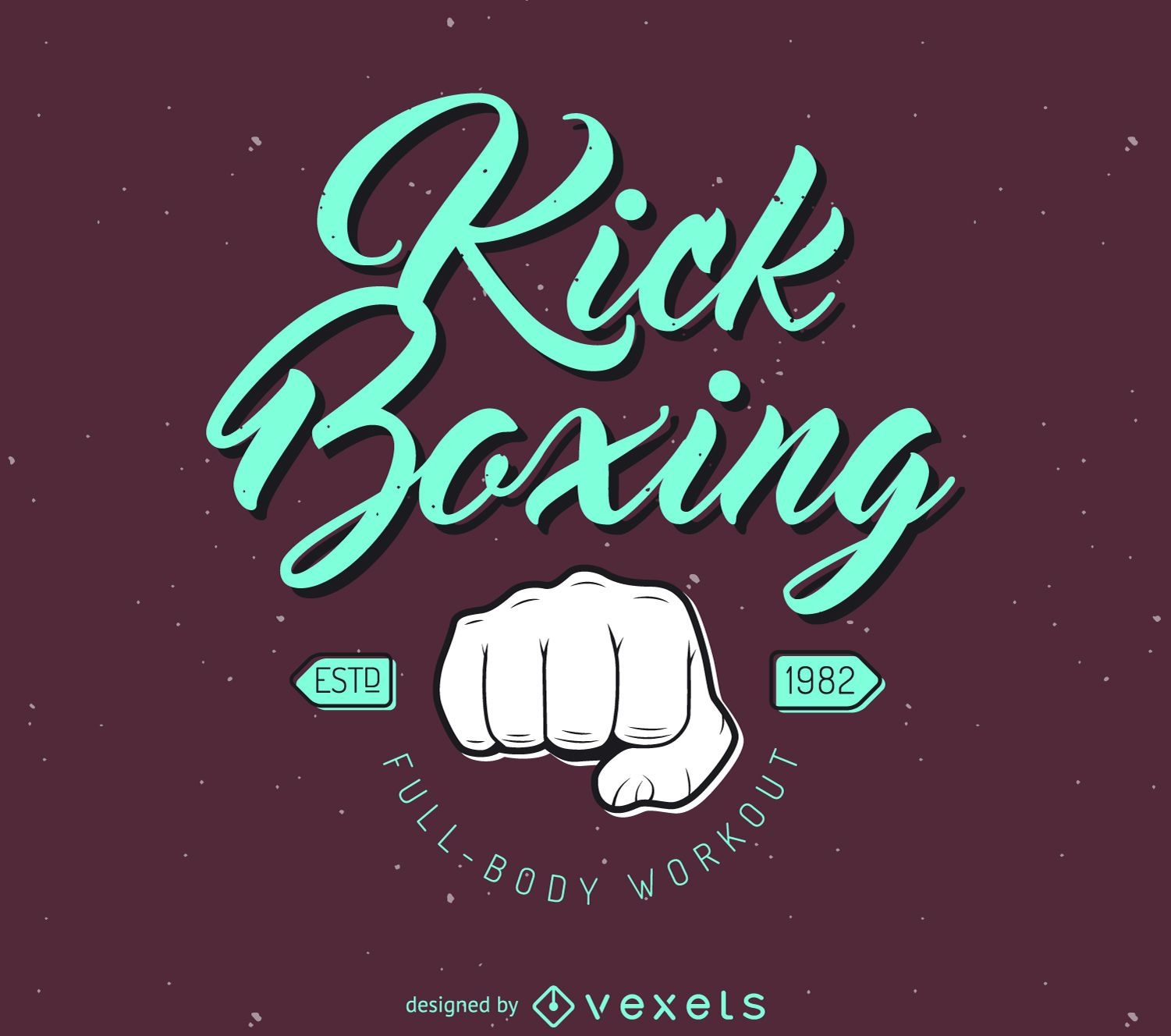 Kick-boxing logo template
