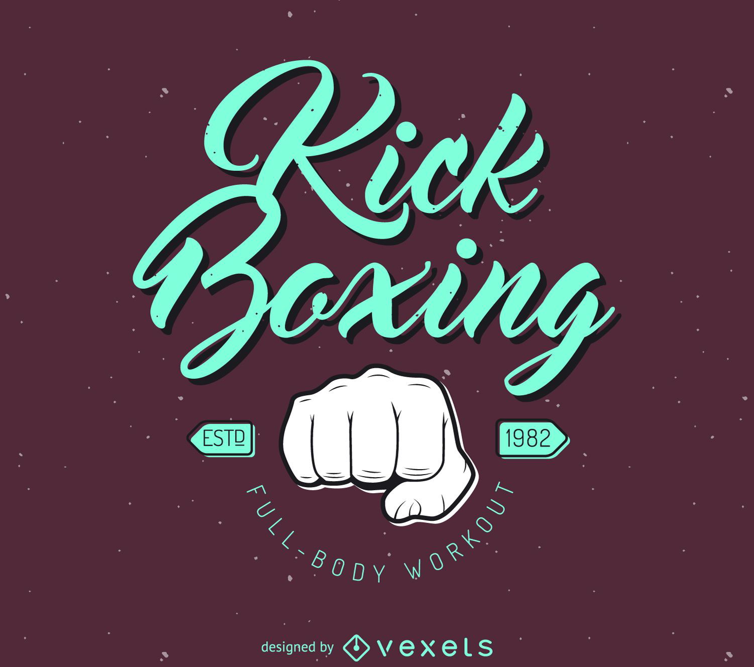 Modelo de logotipo Kick-boxing